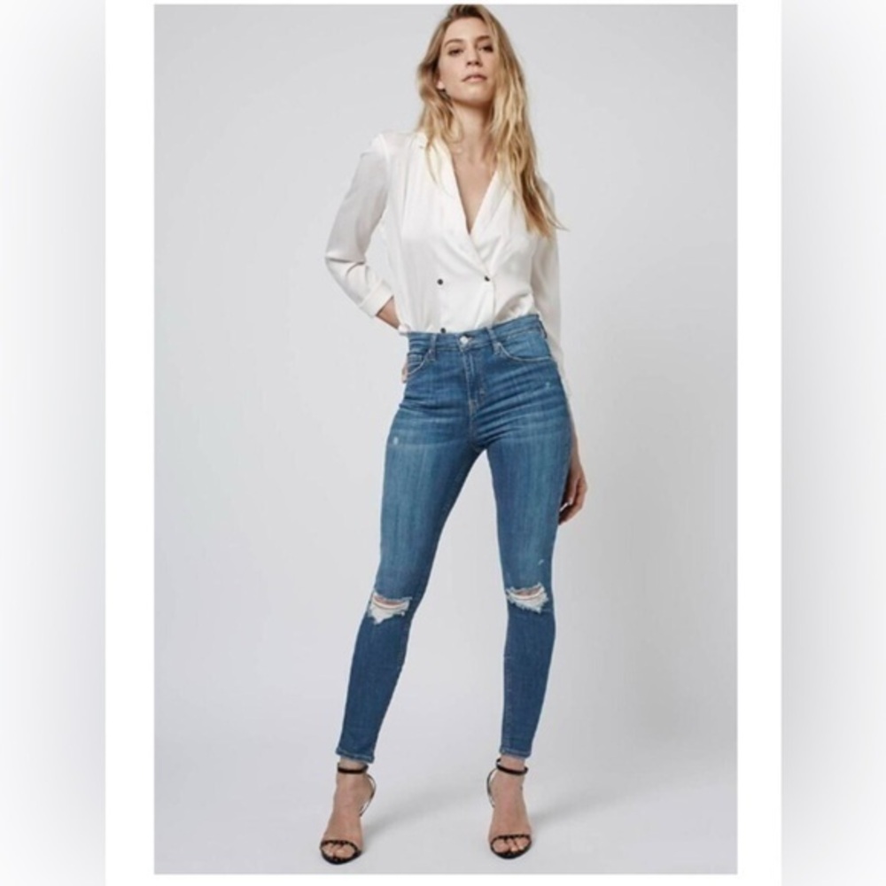 Topshop Moto Jamie High Waist Ankle Grazer Jeans